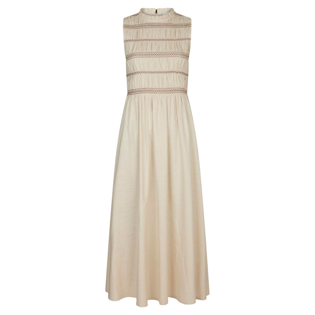 NEO NOIR - ATIKA DECO SMOCK DRESS | IVORY