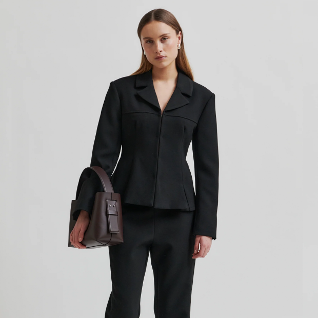 SECOND FEMALE - LEATA LEATHER BAG | CHOCOLATE PLU