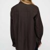 MOSHI MOSHI MIND - CLEAN POPLIN SKJORTE | DARK BROWN