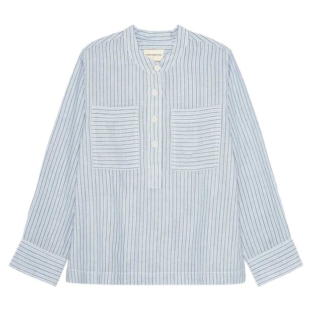 MOSHI MOSHI MIND - AYLA STRIPE SHIRT | LIGHT BLUE/ECRU/NAVY