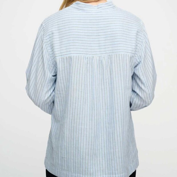 MOSHI MOSHI MIND - AYLA STRIPE SHIRT | LIGHT BLUE/ECRU/NAVY