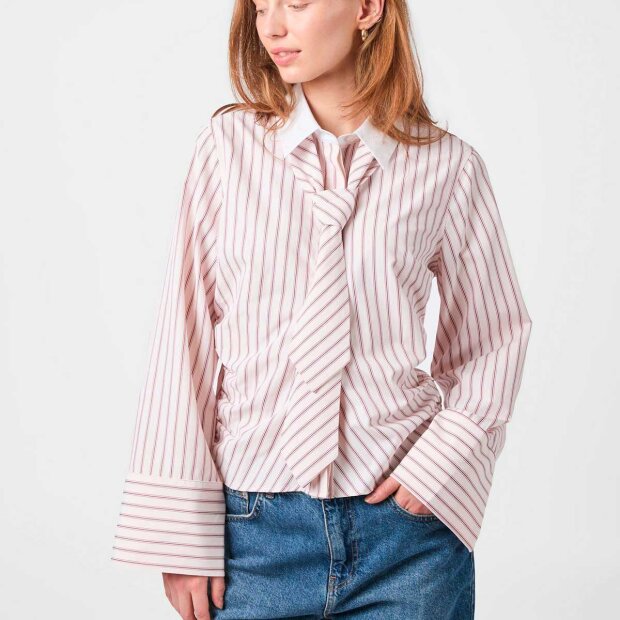 NEO NOIR - FRANSESCA STRIPE SHIRT | ROSE