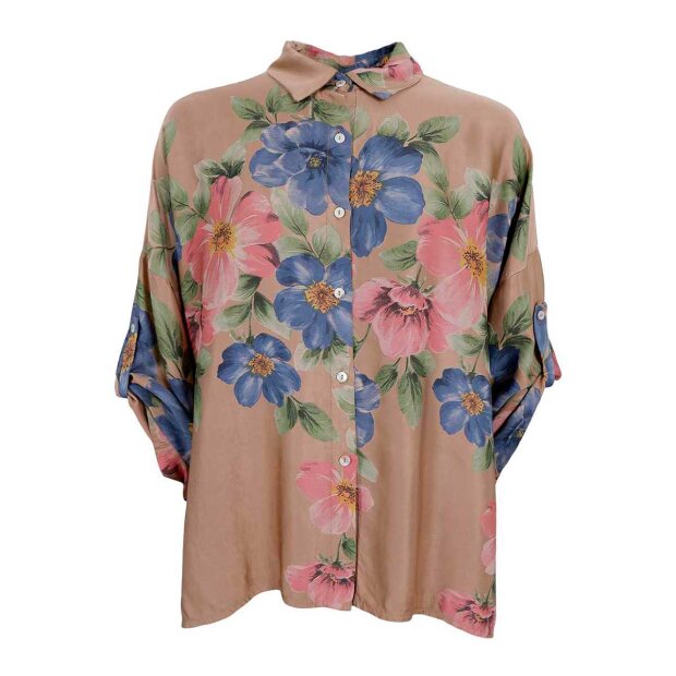BLACK COLOUR - EMME FLOWER SHIRT | FRAPPE