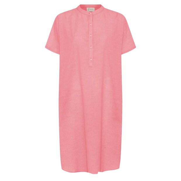 FRAU - SEOUL KJOLE M/KORTE ÆRMER | HOT CORAL STRIPE