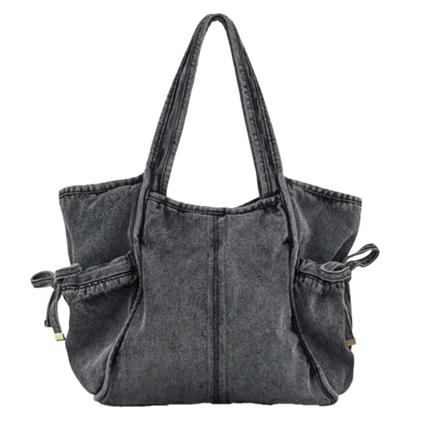 BECK SØNDERGAARD - WASHED DENIMA LAUREL BAG | STONEWASH GREY