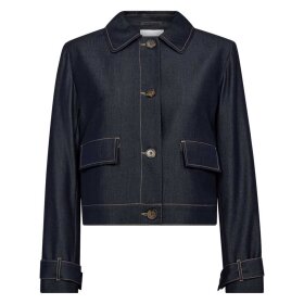 CO COUTURE - TERRY DENIM JACKET | DARK DENIM