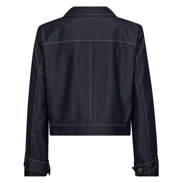CO COUTURE - TERRY DENIM JACKET | DARK DENIM