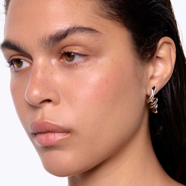 MARIA BLACK - COIL EARRING SMALL | SØLV