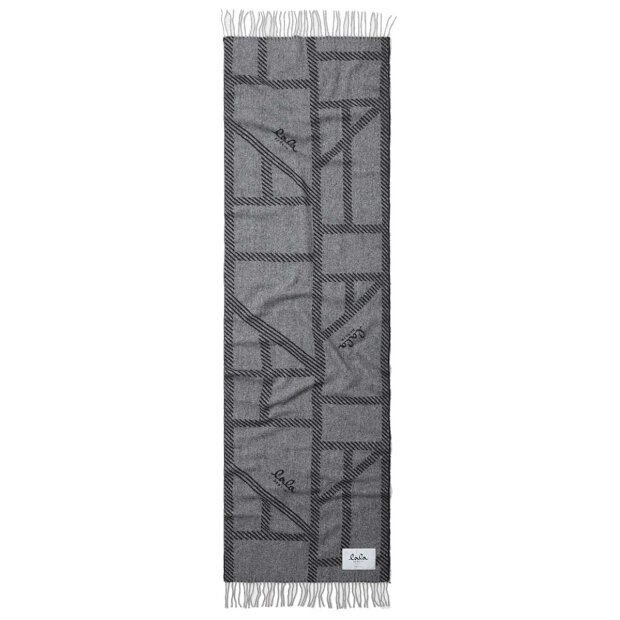LALA BERLIN - SCARF SVEA WOOL MIX | LIGHT GREY 