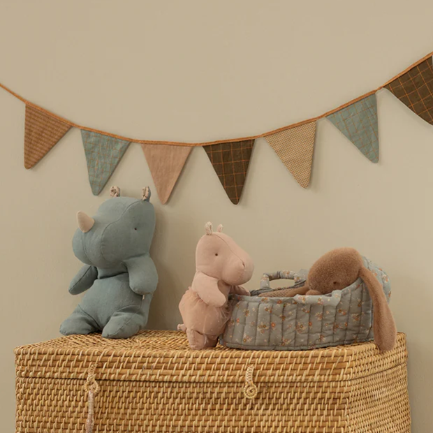 MAILEG - FLODHEST M/TYLSKØRT | LYS ROSA