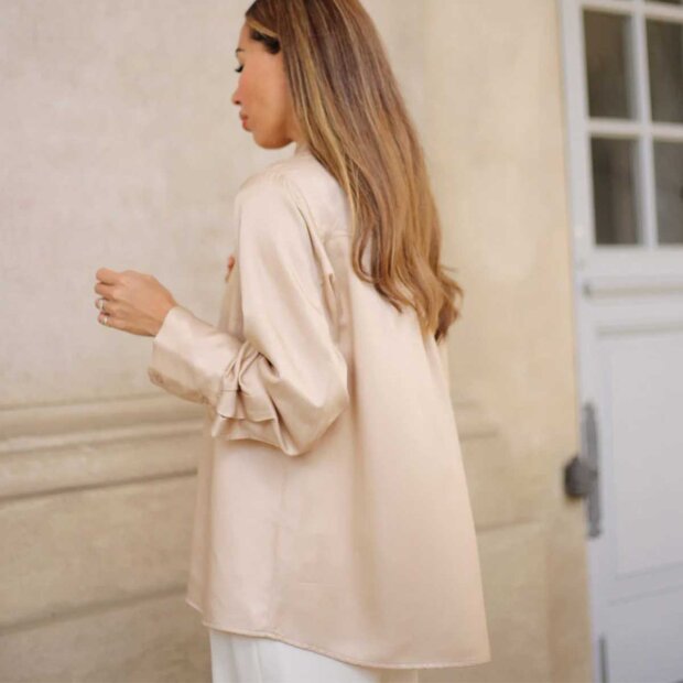 DEPECHE - CINDY SHIRT | CHAMPAGNE