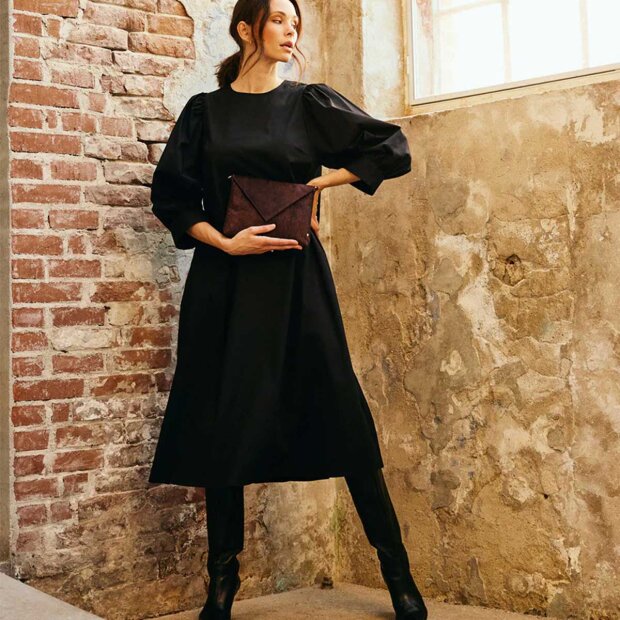 DEPECHE - SHARON BALLON DRESS | BLACK