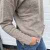 STOKVÆRK - CASHMERE PULLOVER W/BOAT NECK | NATURAL BROWN