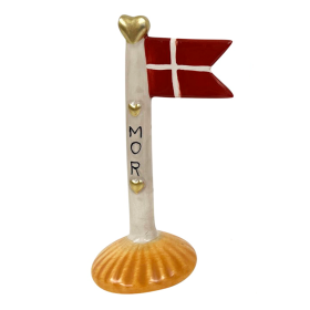 SPEEDTSBERG - KERAMIKFLAG MOR 14CM | HVID