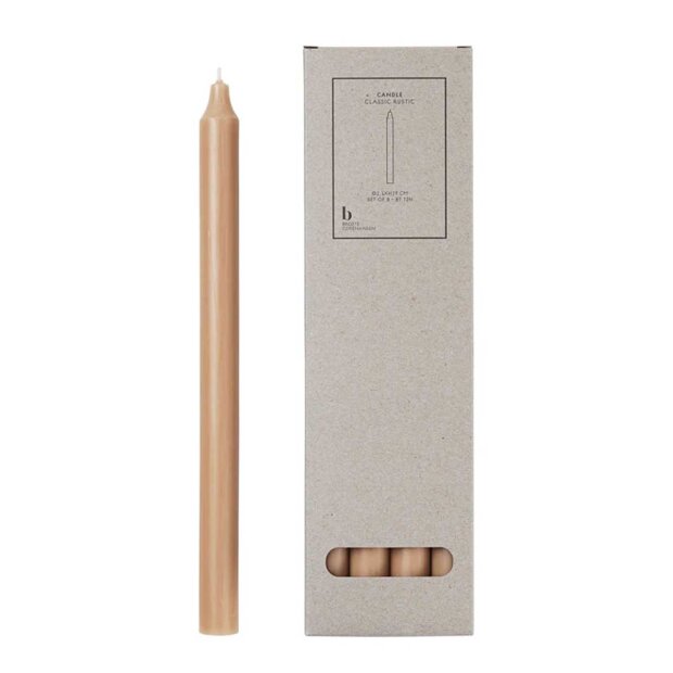 BROSTE COPENHAGEN - RUSTIC KRONELYS SÆT/8 STK | WALNUT