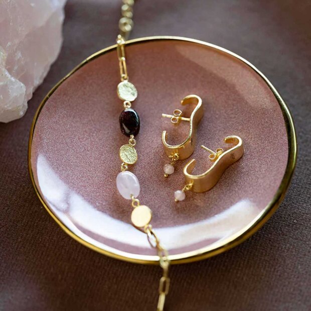 A BEAUTIFUL STORY - AESTHETIC ROSE QUARTZ GARNET BRACELET