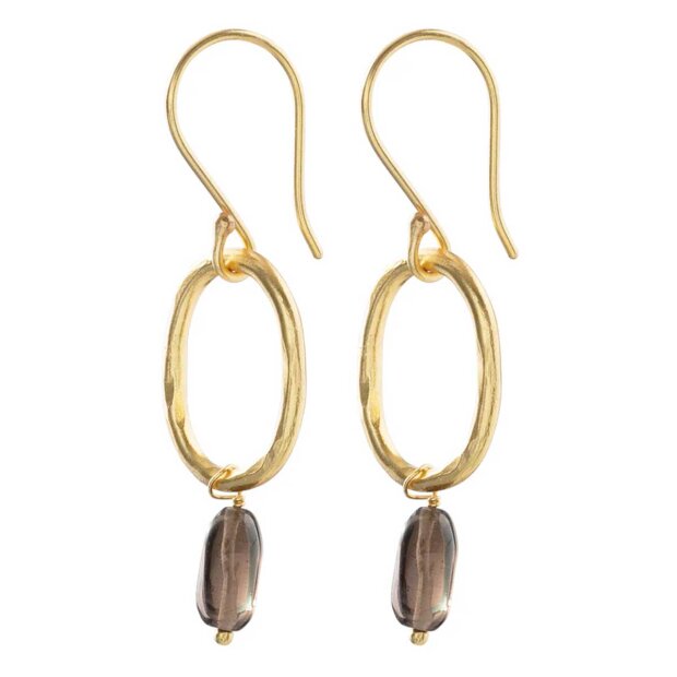 A BEAUTIFUL STORY - GRACEFUL SMOKEY QUARTZ EARRINGS
