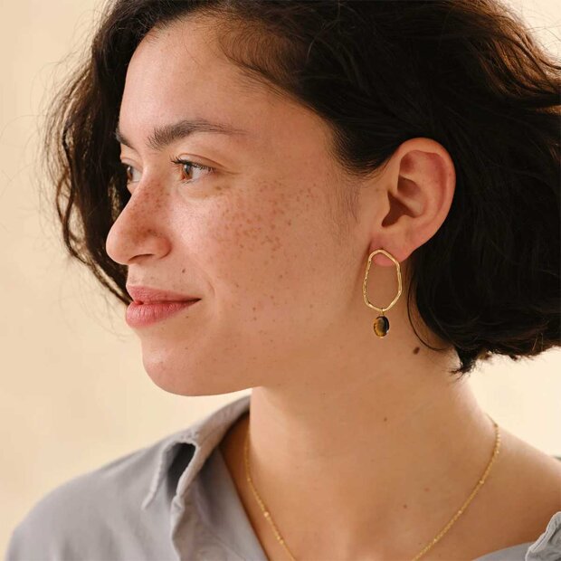 A BEAUTIFUL STORY - BRAVERY TIGER EYE EARRINGS