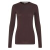 SECOND FEMALE - MATIMA O-NECK TEE | CHOCOLATE PLUM 