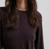 SECOND FEMALE - MATIMA O-NECK TEE | CHOCOLATE PLUM 