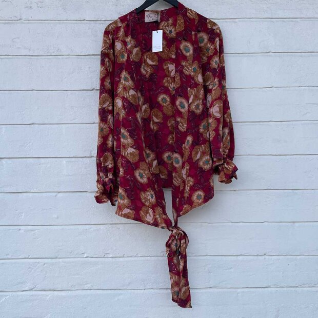 RELOVE AND ROSES - LOLA SHIRT | DARK RED