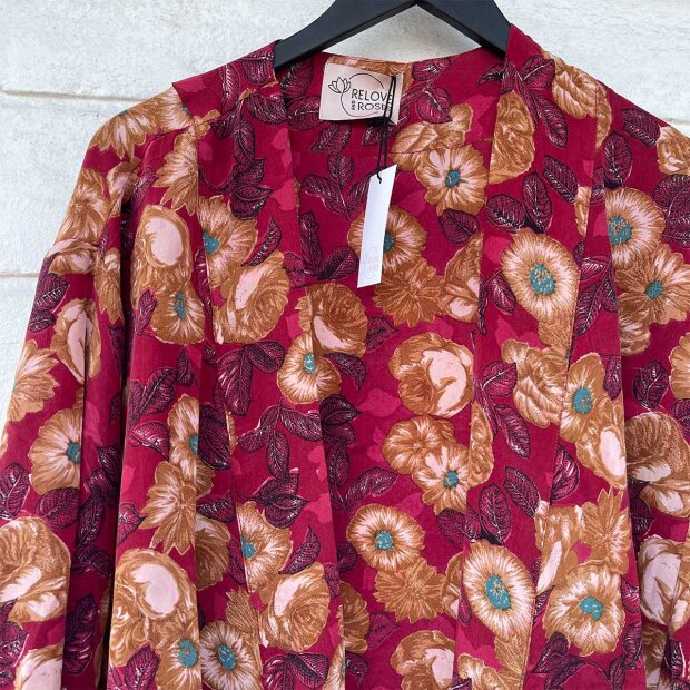 RELOVE AND ROSES - LOLA SHIRT | DARK RED