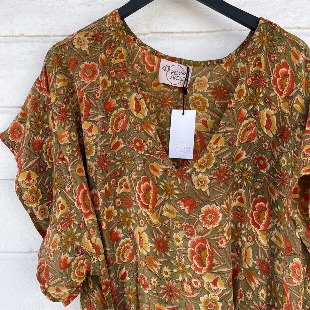 RELOVE AND ROSES - IDA DRESS | OLIVE FLOWER