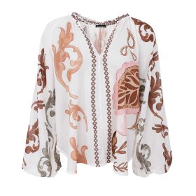 BLACK COLOUR - HOLLY BLOUSE | OFF WHITE