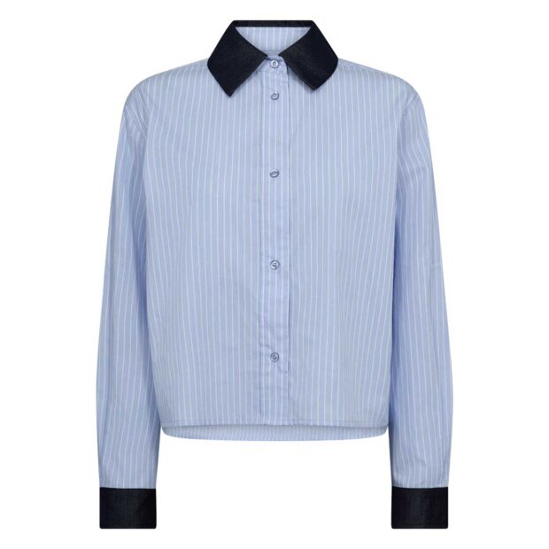 CO COUTURE - NELSON STRIPE SHIRT | PALE BLUE