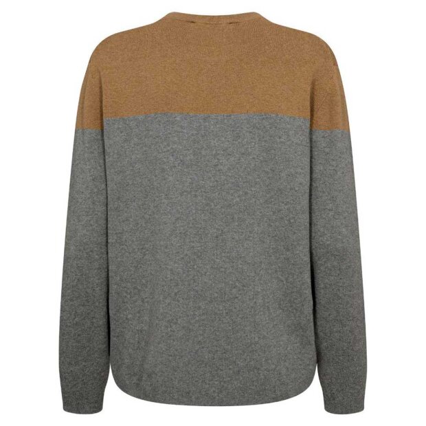 MOS MOSH - FAST TANI LS KNIT | GREY MELANGE