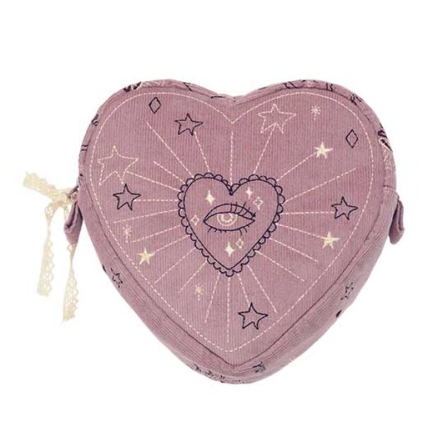 MAANESTEN - HEART MAKEUP BAG | PURPLE MAGIC HEART