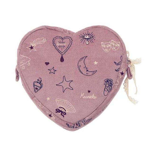 MAANESTEN - HEART MAKEUP BAG | PURPLE MAGIC HEART