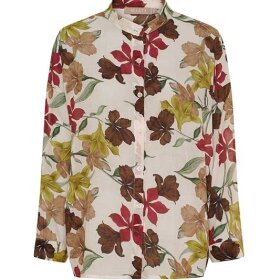 MARTA DU CHATEAU - LOTUS SHIRT | BEIGE FLOWER