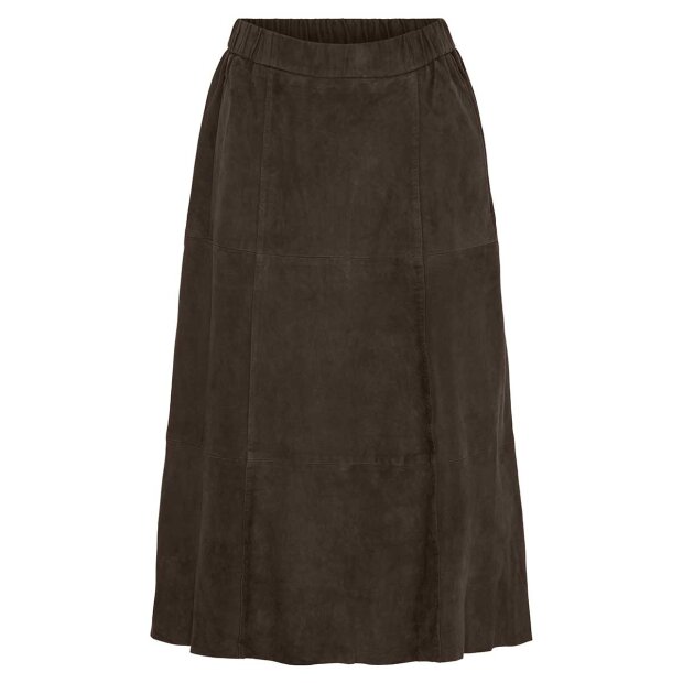 NOTYZ - SUEDE SKIRT | DARK CHOCOLATE BROWN