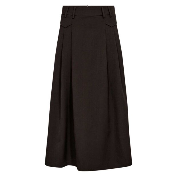CO COUTURE - LUNA POCKET PLEAT SKIRT | DARK BROWN