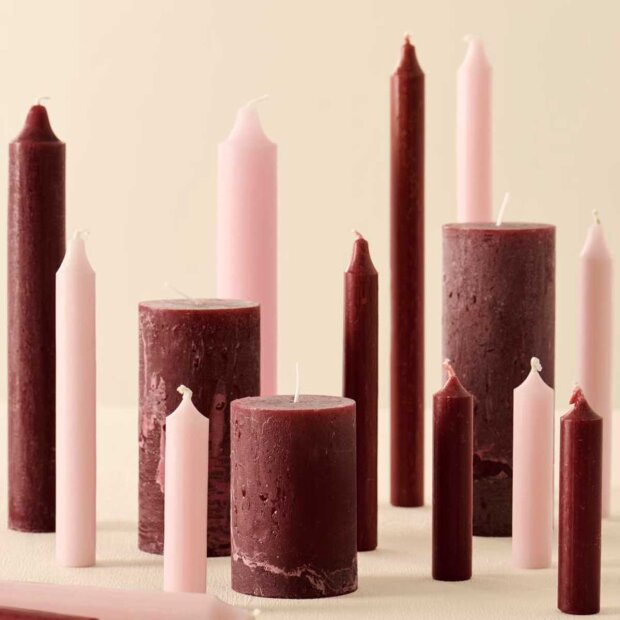 IB LAURSEN - STEARINLYS - RUSTIK | RØD