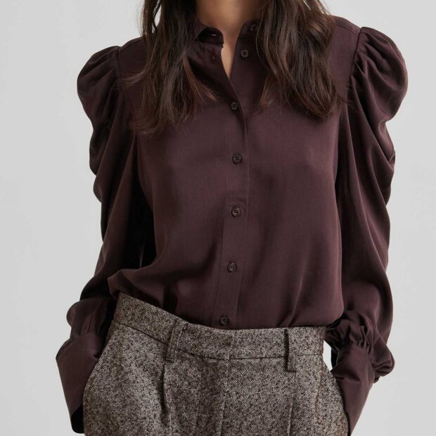SECOND FEMALE - SAMANTA SHIRT | CHOCOLATE PLUM SECOND FEMALE - SAMANTA SHIRT | CHOCOLATE PLUM