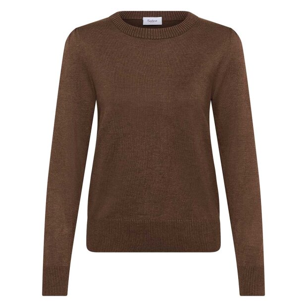 SAINT TROPEZ - MILA SZ PULLOVER | FONDUE FUDGE MELANGE