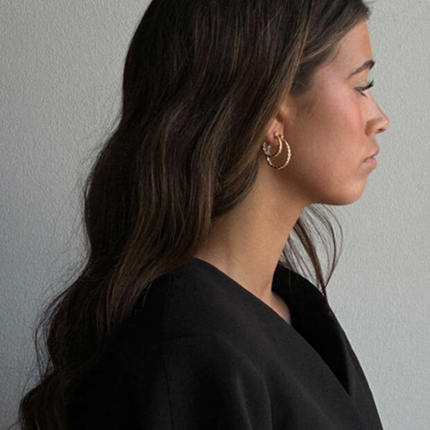 PICO - ELVA CRYSTAL HOOPS | FG/CLEAR