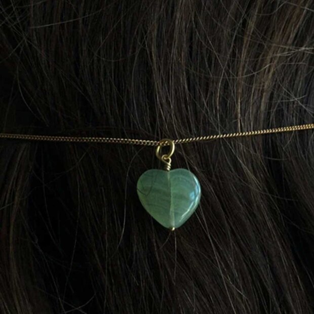 PICO - FRENCH GRANDE HEART PENDANT | FG/JADE GREEN