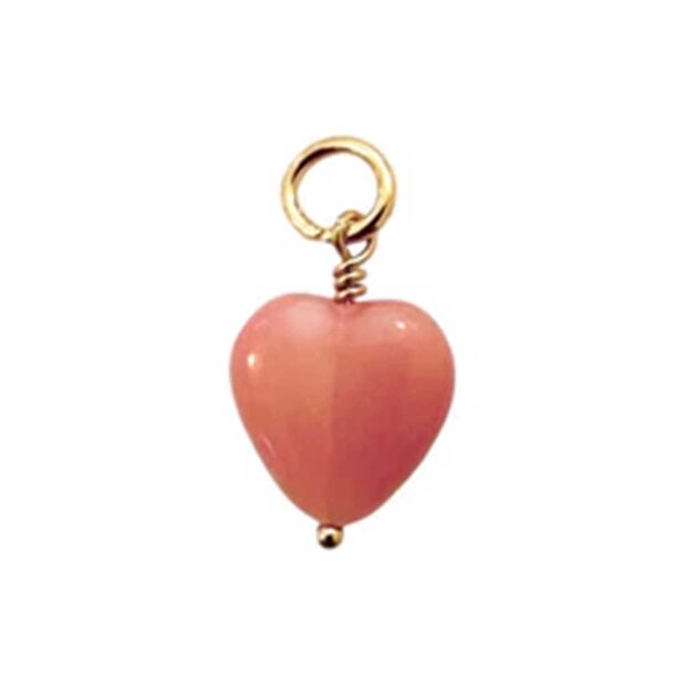 PICO - FRENCH HEART PENDANT | FG/CORAL