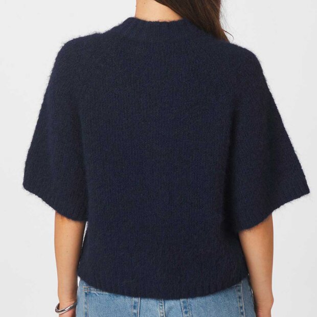 NEO NOIR - BENUTA FLUFFY KNIT CARDIGAN | NAVY