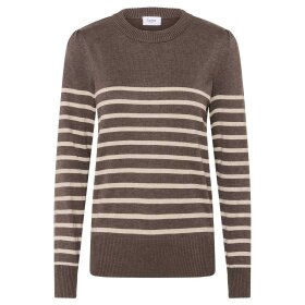 SAINT TROPEZ - MILA SHIMMER STRIPE PULLOVER | MINK GRAY MORN SHIMMER STRIPE