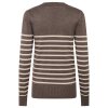 SAINT TROPEZ - MILA SHIMMER STRIPE PULLOVER | MINK GRAY MORN SHIMMER STRIPE