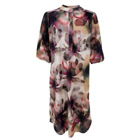 BLACK COLOUR - FILORA DRESS | PLUM FLOWER