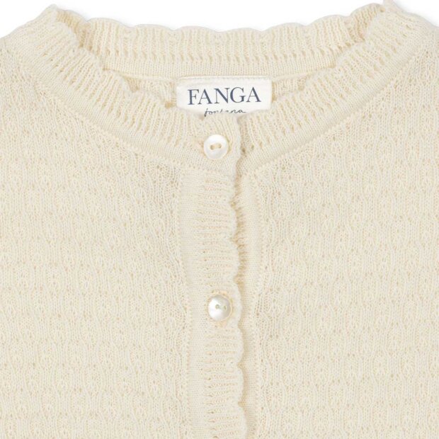 FANGA - VENTI POINTELLE CARDIGAN | ANTIQUE WHITE