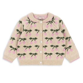 KONGES SLØJD - BELOU KNIT COLLAR CARDIGAN | CHERRY