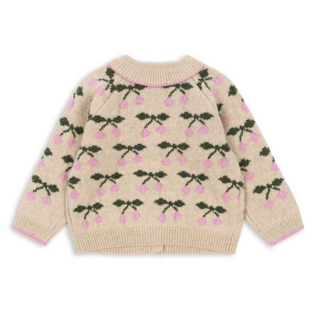 KONGES SLØJD - BELOU KNIT COLLAR CARDIGAN | CHERRY