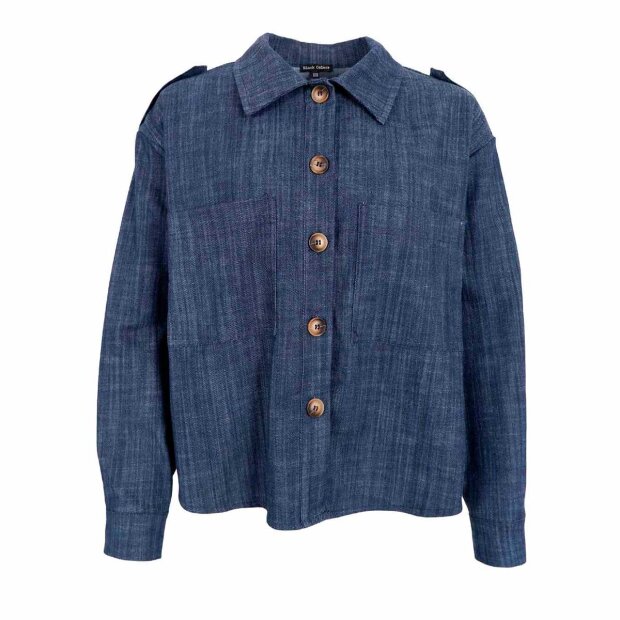 BLACK COLOUR - BOX SHIRT JACKET | NAVY DENIM