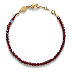 ANNI LU - TAN LINE BRACELET | DEEP BURGUNDY